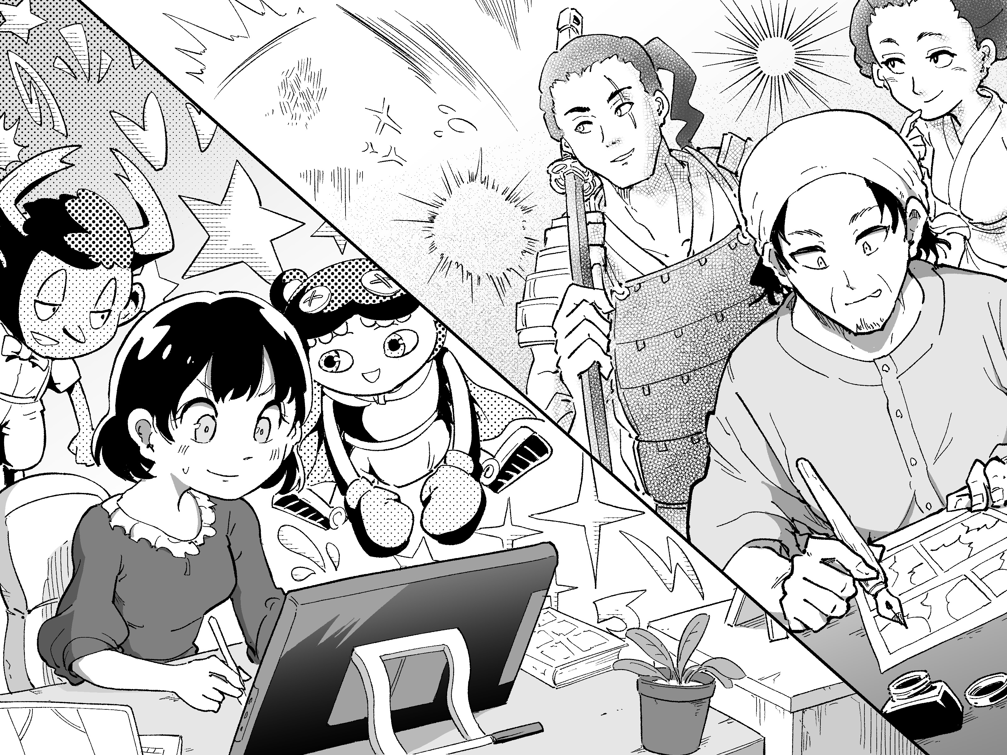 NFTを活用した漫画制作の様子